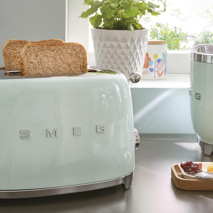 Smeg TSF01PGEU Toaster 2 Scheiben, pastellgrün, Pastellgrün