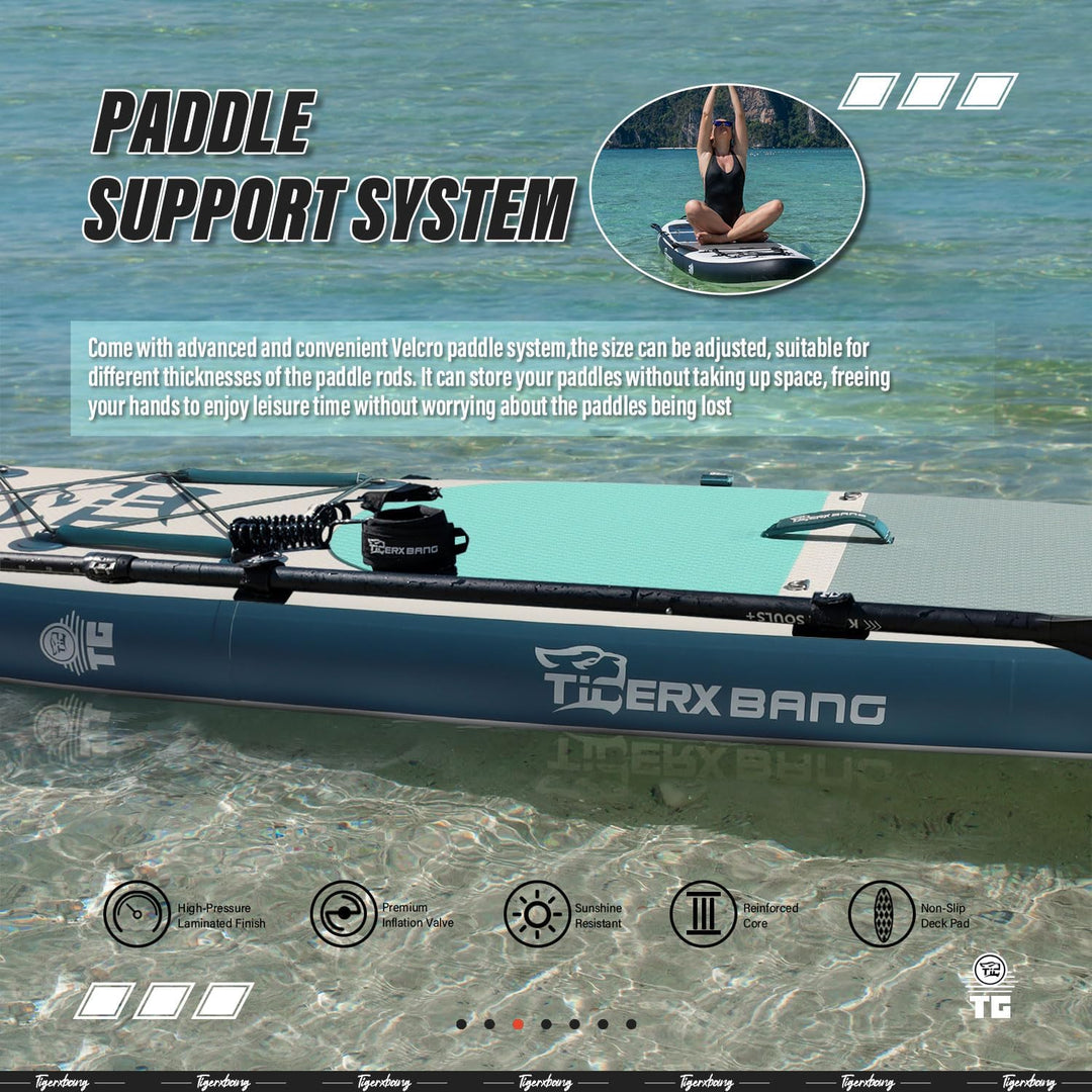 TIGERXBANG SUP Boards Stand Up Paddling Board, aufblasbare Paddle-Boards Defender-Pro-Kollektion Bla