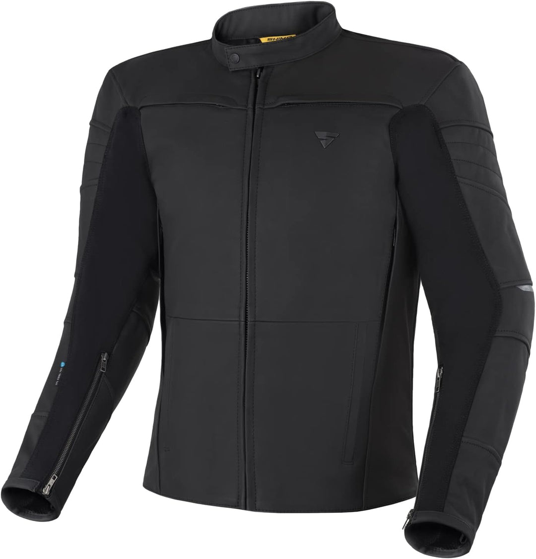 SHIMA SHADOW TFL Motorradjacke Herren | Premium Biker-Lederjacke Belüftet mit CE Rücken, Schulter un
