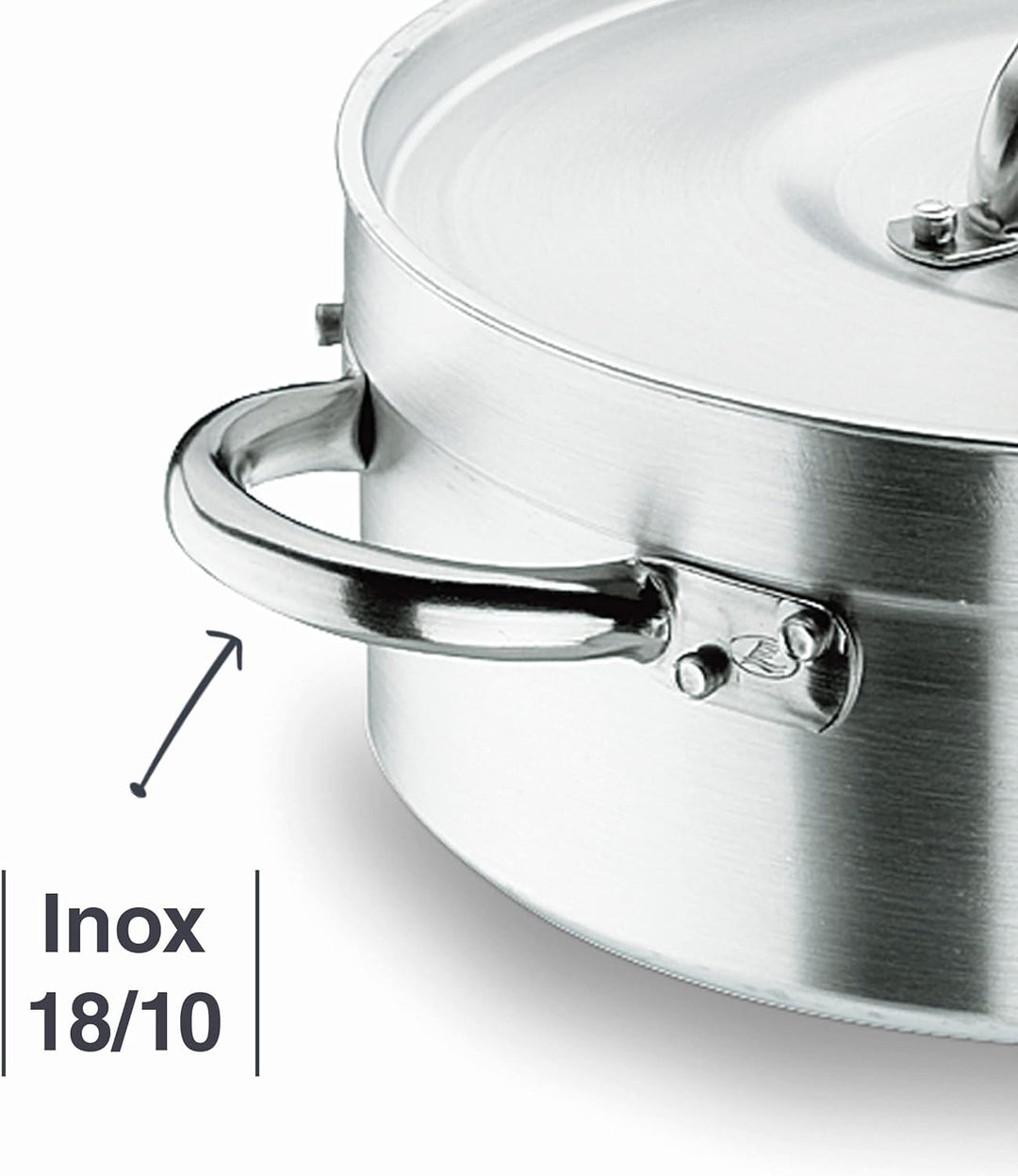 Lacor Bratentopf mit Deckel Grösse: 70L niedriger Topf 60 cm, niedriger Topf 60 cm