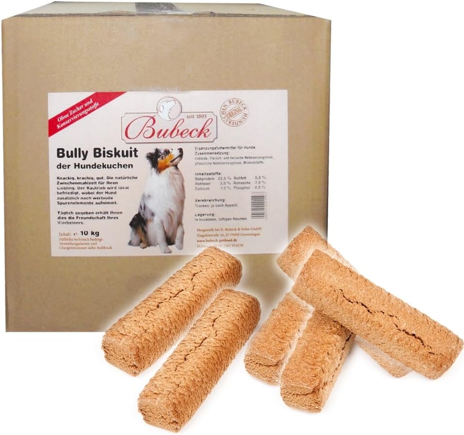 Bubeck Bully Hunde Biskuit Hundekuchen Zahnfplege 10 kg