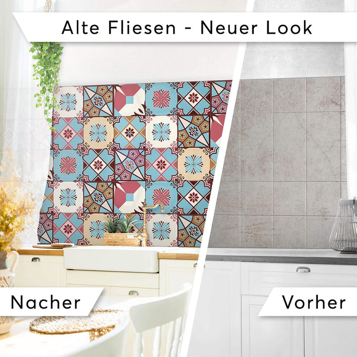 CREATISTO Klebefliesen Stickerfliesen Fliesenfolie - Hochwertige Aufkleber Sticker für Fliesen I Kle