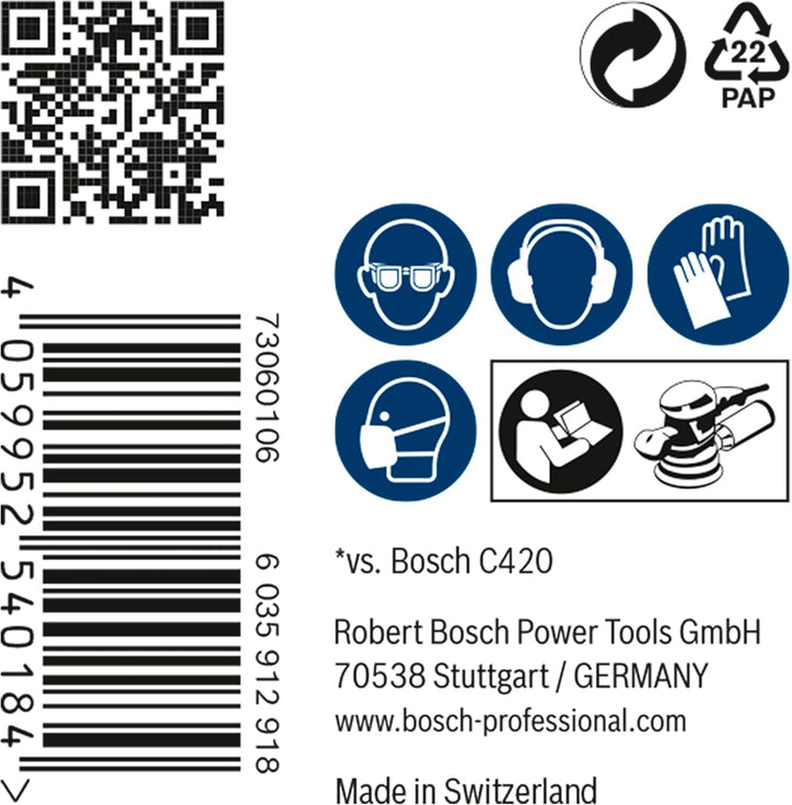 Bosch Accessories 50x Expert M480 Schleifnetz (für Hartholz, Farbe auf Holz, Ø 125 mm, Körnung 80, Z