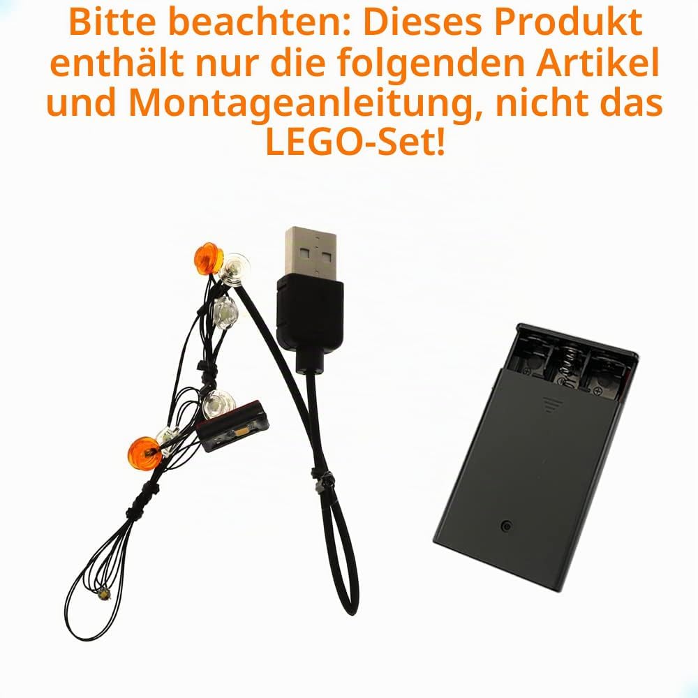 GEAMENT LED Licht-Set Kompatibel mit Lego Fast &amp; Furious 1970 Dodge Charger R/T - Beleuchtungsset fü