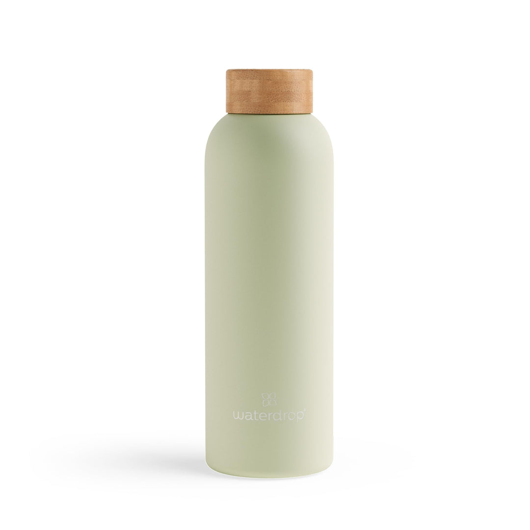 waterdrop® Edelstahl Trinkflasche 600ml - auslaufsichere Trinkflasche Kohlensäure geeignet & BPA fre