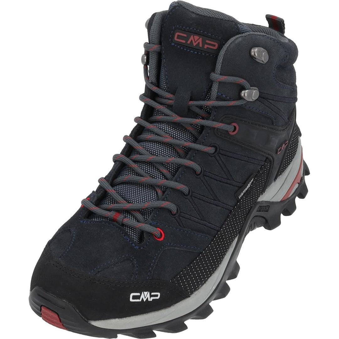 CMP Herren Rigel Mid Shoe Wp Trekking-& Wanderstiefel 39 EU Asphalt Syrah, 39 EU Asphalt Syrah