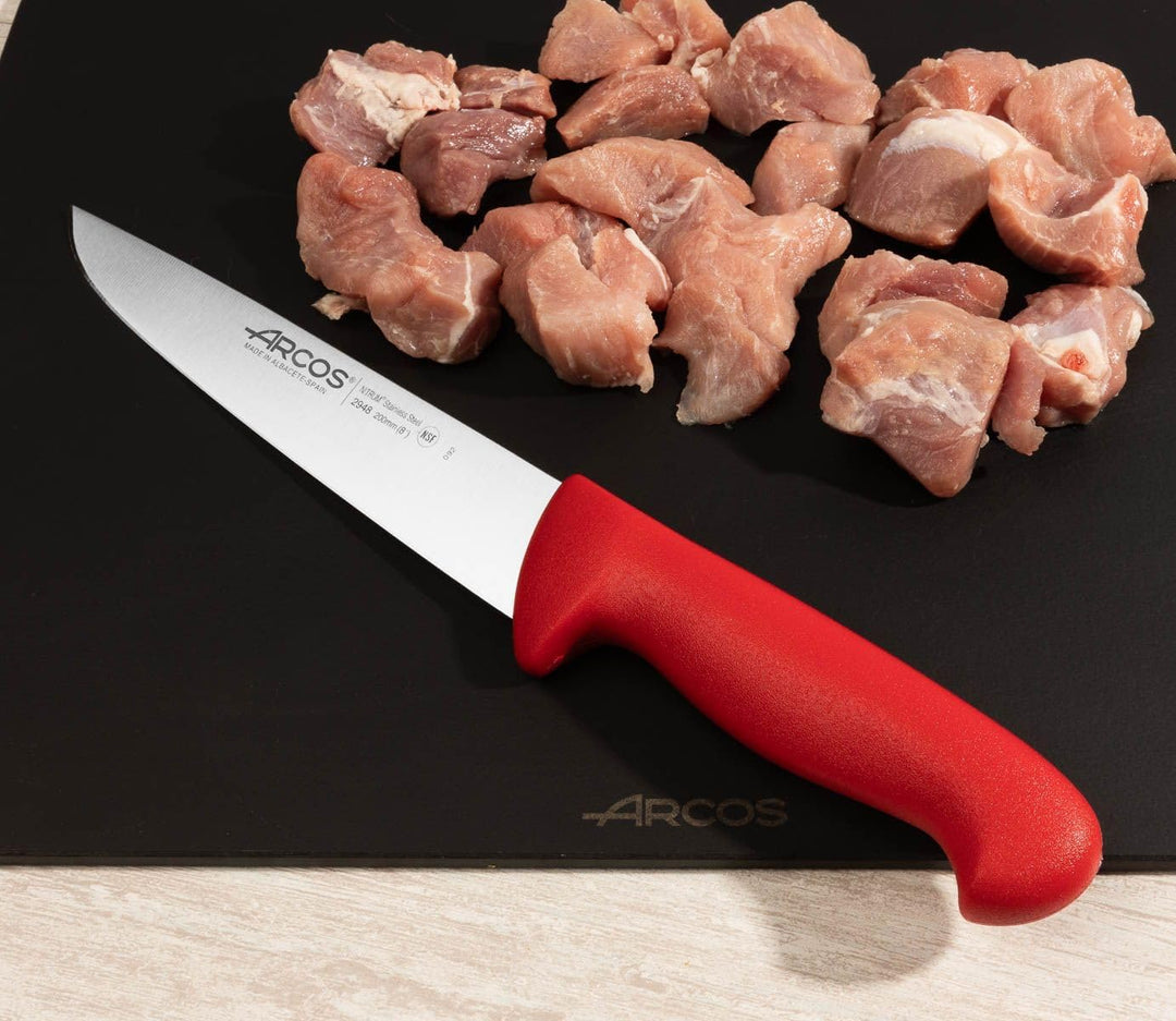 Arcos Fleischermesser mit Nitrum Edelstahlklinge 20 cm - Professionelles Küchenmesser zum Schneiden