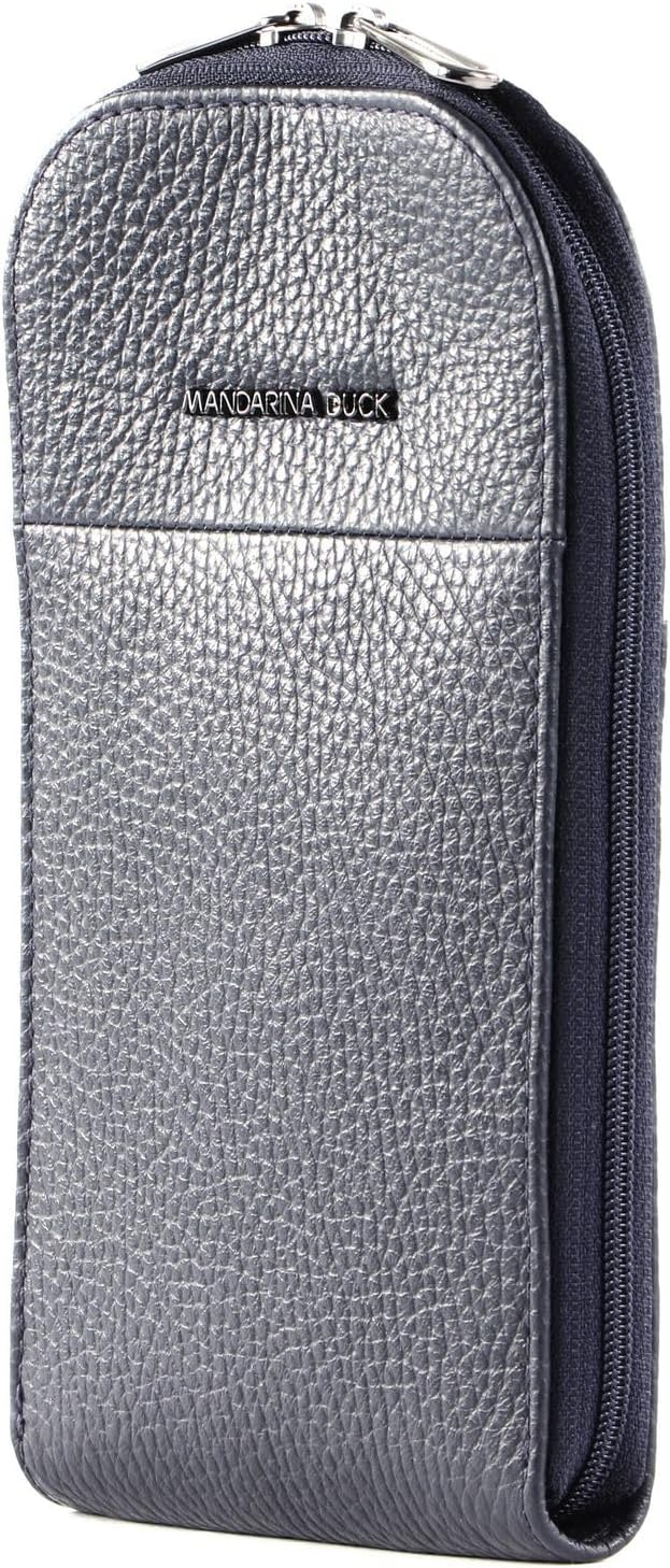 Mandarina Duck Damen Mellow Leather Vertical Holder Dress Blue, Dress Blue