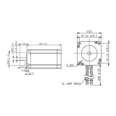 Cloudray Nema 23 schrittmotoren nema 23 stepper motor nema 23 schrittmotor Schrittmotor-Kit mit offe