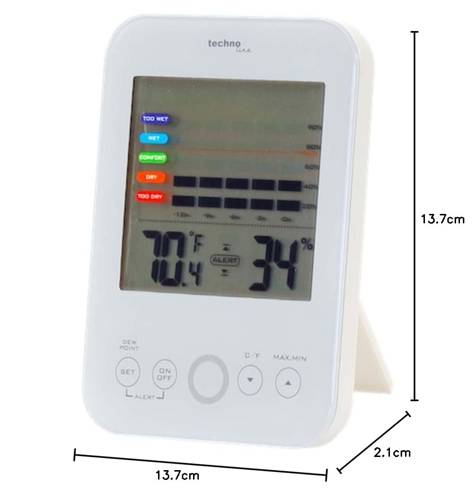 Technoline Temperaturstation WS 9422 mit Innentemperatur- und Innenluftfeuchteanzeige sowie Schimmel