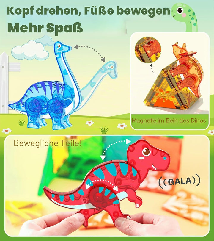 Asago Dinosaurier Magnetische Bausteine, Dinosaurier