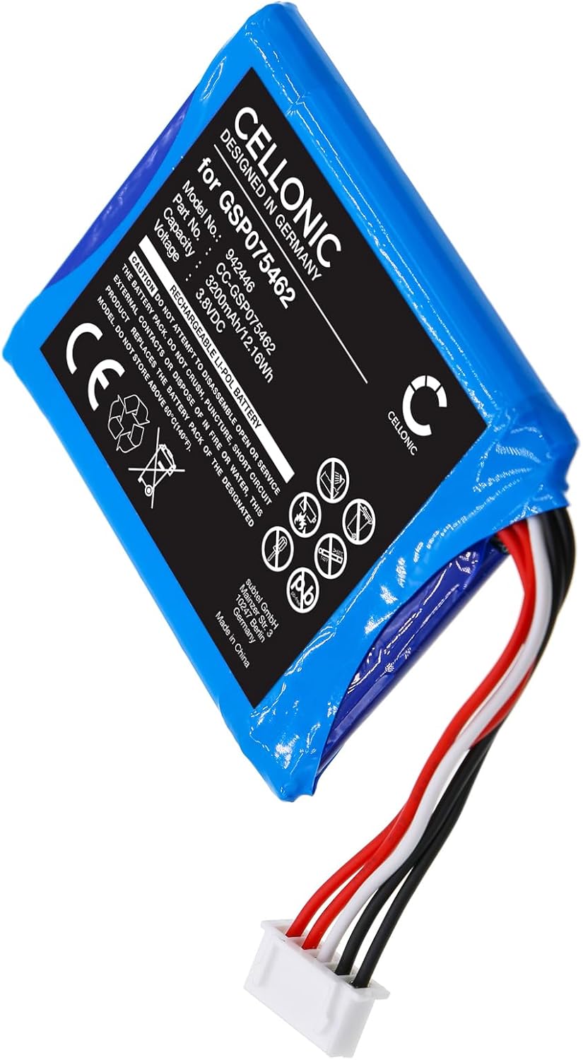 CELLONIC, Lautsprecherakku kompatibel mit Harman Kardon Traveler (3200mAh, 3.8V) Ersatzakku GSP07546