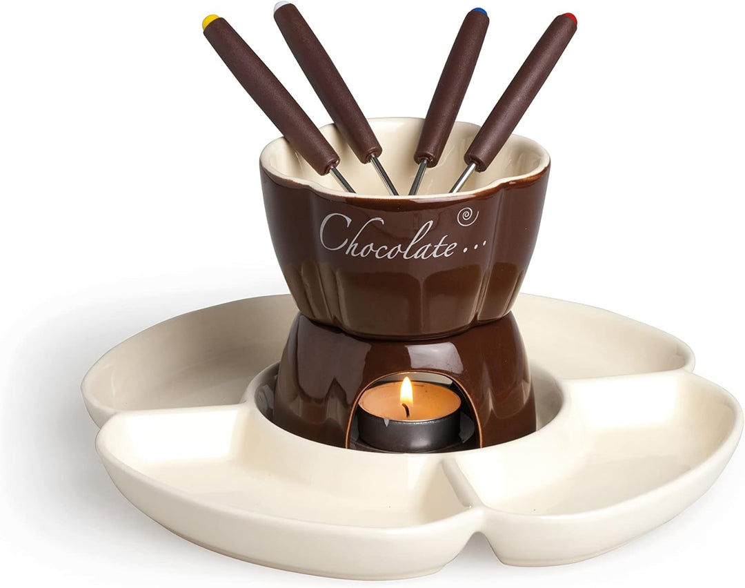 Soul Kitchen Schokofondue 7 tlg. Set 25 cl creme/braun