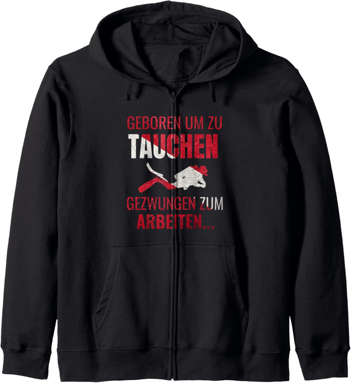 Geboren Um Zu Tauchen Scuba Diver Tauchsport Herren Frauen Kapuzenjacke