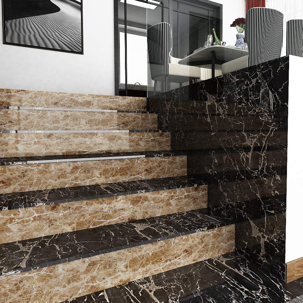 Livelynine 5M X 60 CM Breit Klebefolie Marmor Folie Für Möbel Tisch Küche Arbeitsplatte Fensterbank