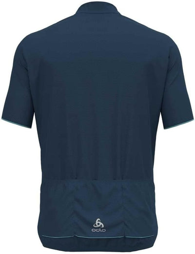 Odlo Herren Essentials_411972 Radtrikot halber Reissverschluss L Blue Wing Teal, L Blue Wing Teal