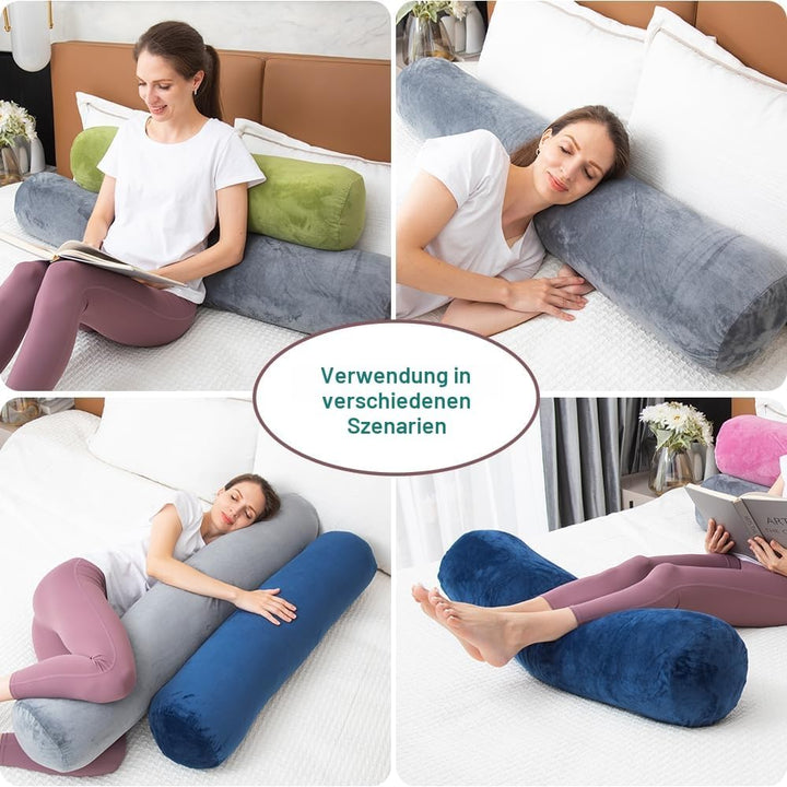 Body Pillow for Adults, Full Body Pilllow for Sleeping, Long Round Cervical Pillow, Bolster Side Sle