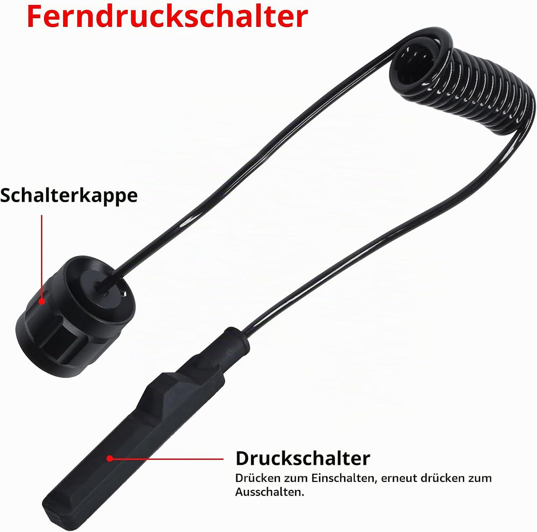 DARKBEAM Grünes licht Taschenlampe LED Aufladbar USB, hohe Lumen Zoomable Grüne Taschenlampen Tragba