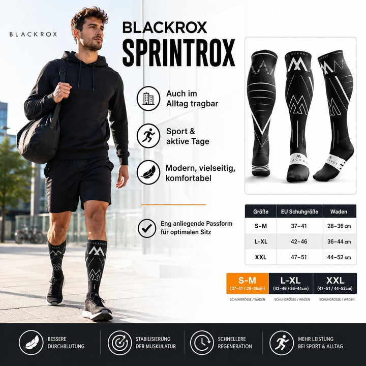 BLACKROX Kompressionsstrümpfe Sport Astropreform Kompressionssocken Vergleichssieger Sportkompressio