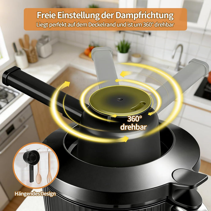 Dampfumleiter für Thermomix TM7, Dampfumleitung Zubehör für TM7 mit Sicherheitsgriff, Dampfumlenk Au