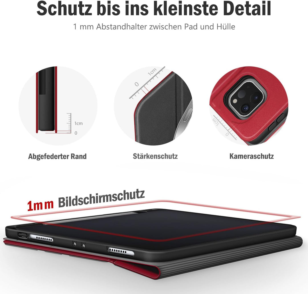 Antbox Hülle für iPad Pro 11 2022 (4. Generation)/2021(3. Gen)/2020(2. Gen)/2018 mit stifthalter App