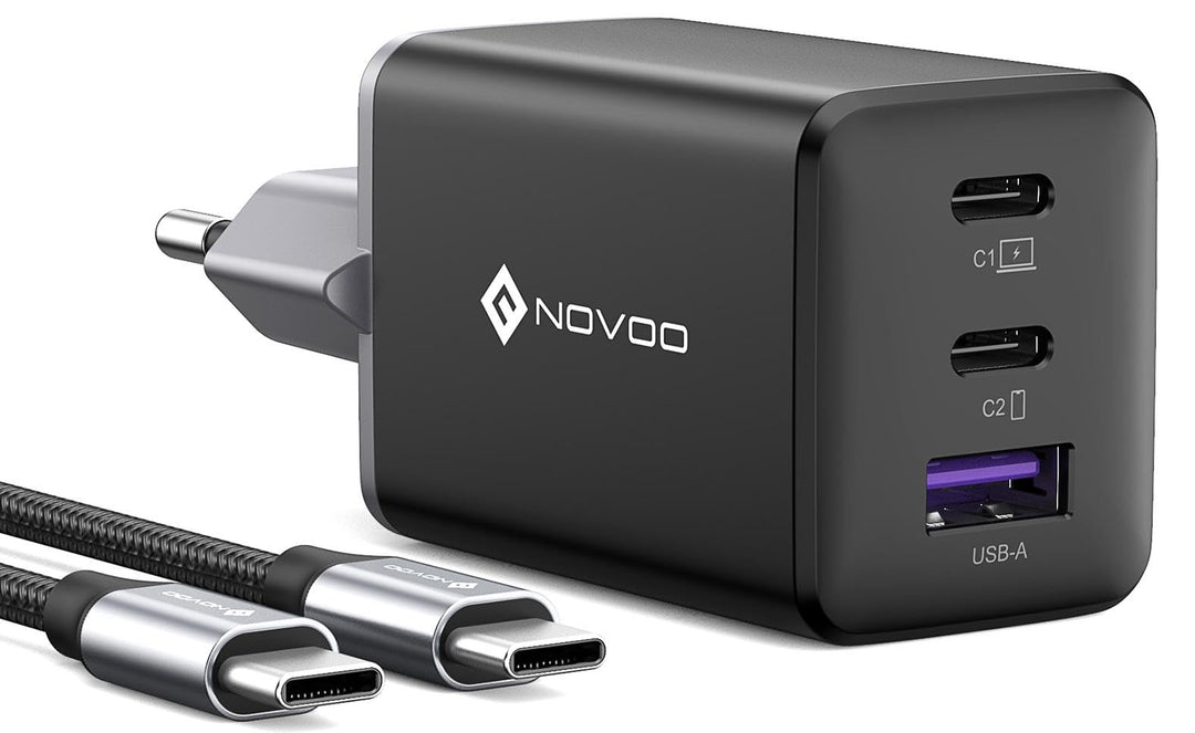 NOVOO 67W USB C Ladegerät GaN Ⅲ USB C Netzteil Schnellladegerät Kompaktes Reisen kompatibel MacBook