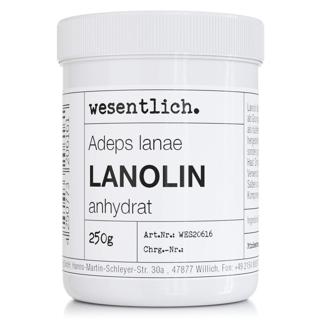 Lanolin Wollfett anhydrat 250g - wasserfrei und kaum Geruch - Wollwachs von wesentlich. frisch 250 g