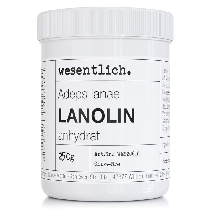 Lanolin Wollfett anhydrat 250g - wasserfrei und kaum Geruch - Wollwachs von wesentlich. frisch 250 g