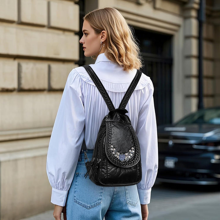 DIRRONA Rucksack Damen Beiläufig Kleine Brusttasche für Damen Multifunktionale Reise Wasserdicht Sch