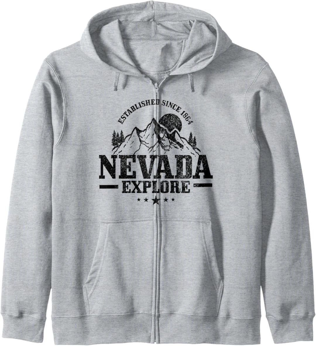 Nevada Est. 1864 Explore Vintage Berge Wandern Nevada Kapuzenjacke