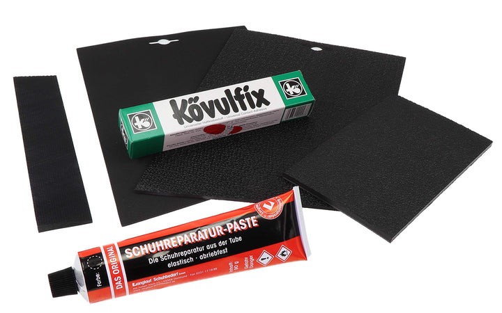 Schuhreparatur Set - Schuhsohlen Gummi - Absatzgummi - Reparaturstreifen für Sohlenspitzen und Absat