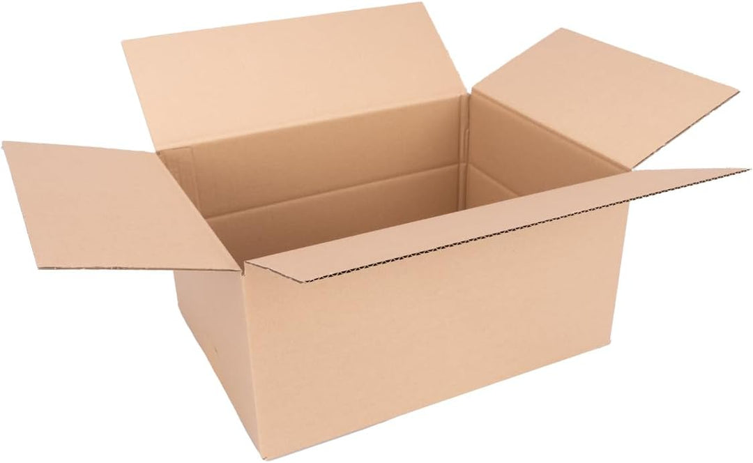 50 Faltkartons 400x300x200mm KK 90 braun 1 wellig rechteckige Versandkartons | DHL Paket 5 kg | DPD