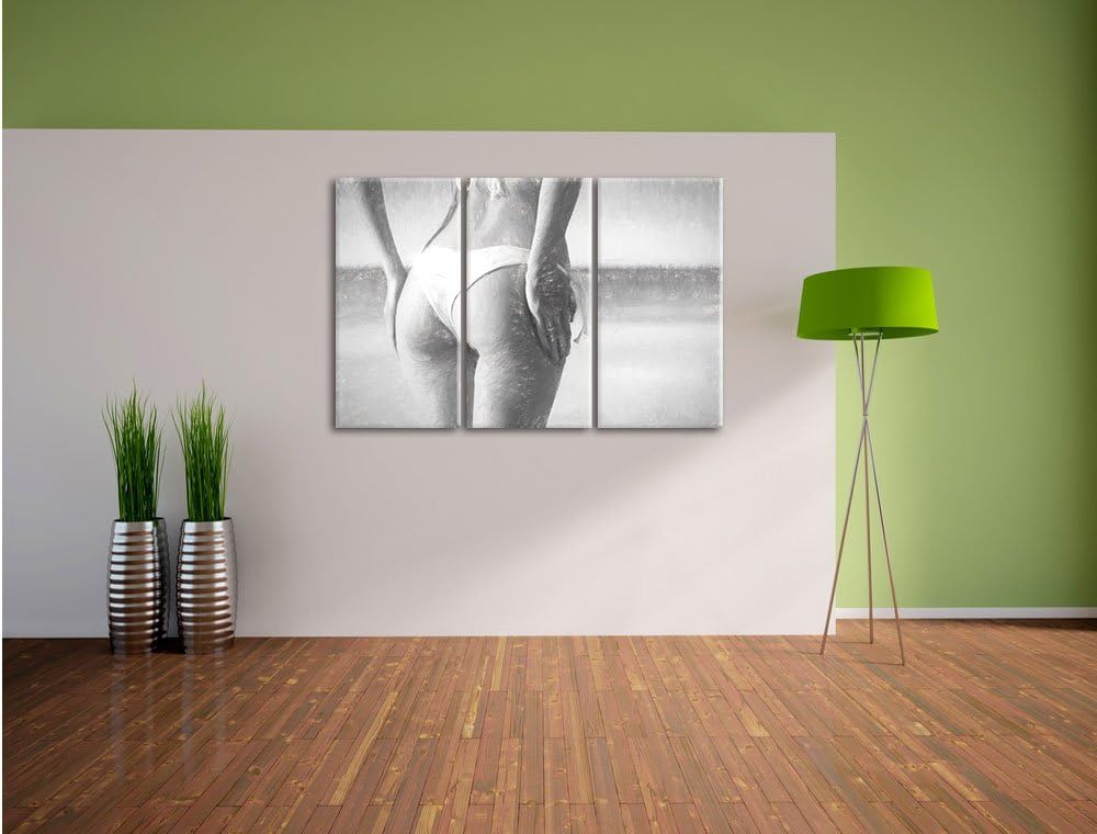 Pixxprint Sexy Po als Leinwandbild/Grösse: 3 Teilig (120x80) cm/Wandbild/Kunstdruck/fertig bespannt