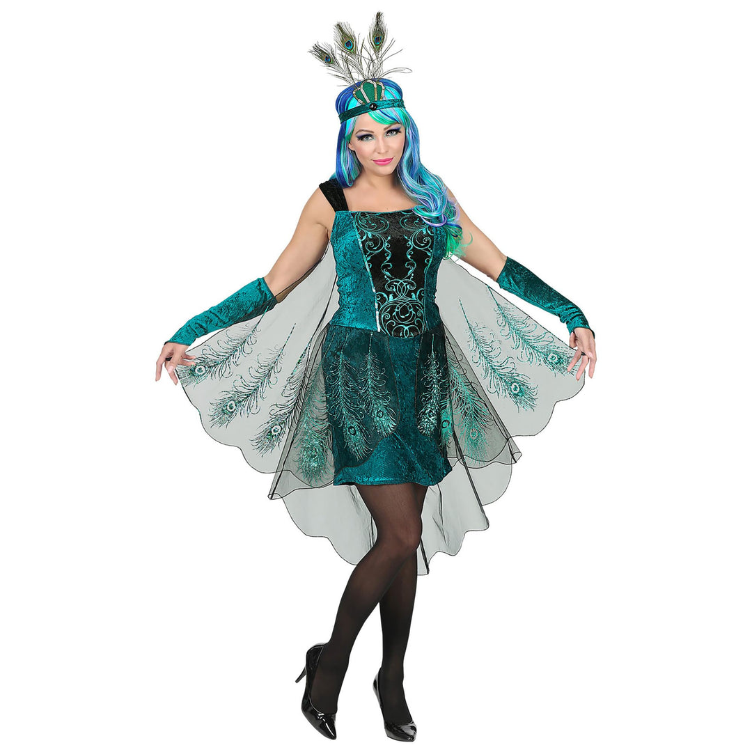 W WIDMANN MILANO Party Fashion - Kostüm Pfau, Kleid, Tierkostüm, Faschingskostüme, Karneval, XS