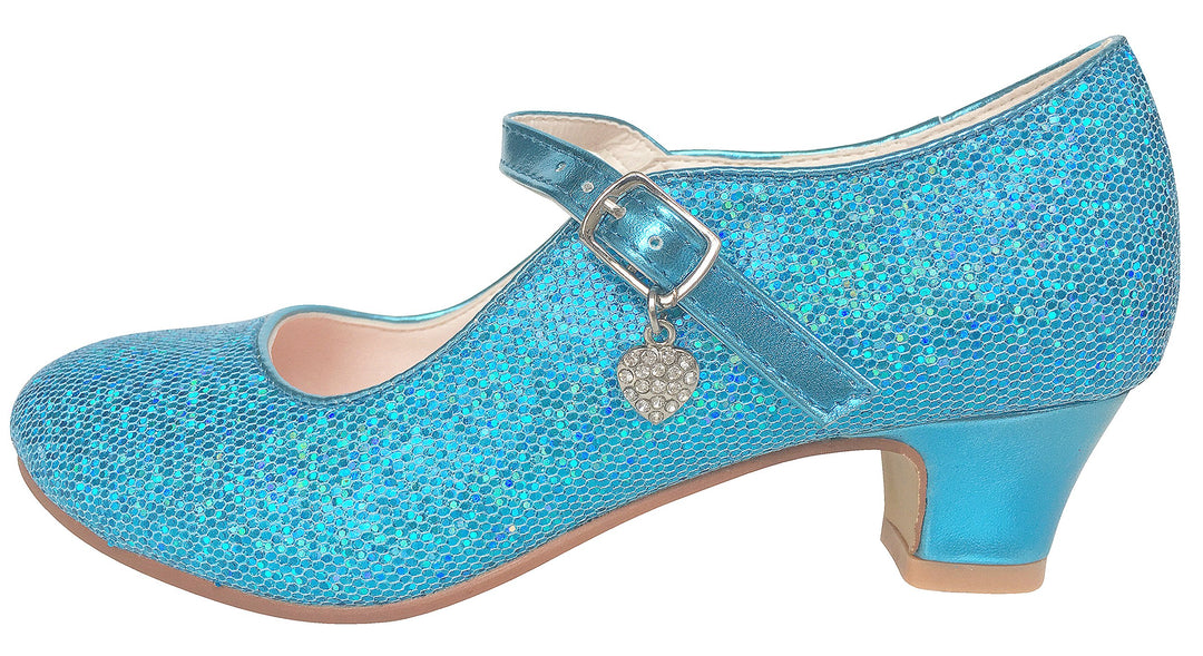 La Seno Rita Princess Glitter ELSA Frozen Spanish Flamenco Shoes Blau 25 EU, Blau 25 EU