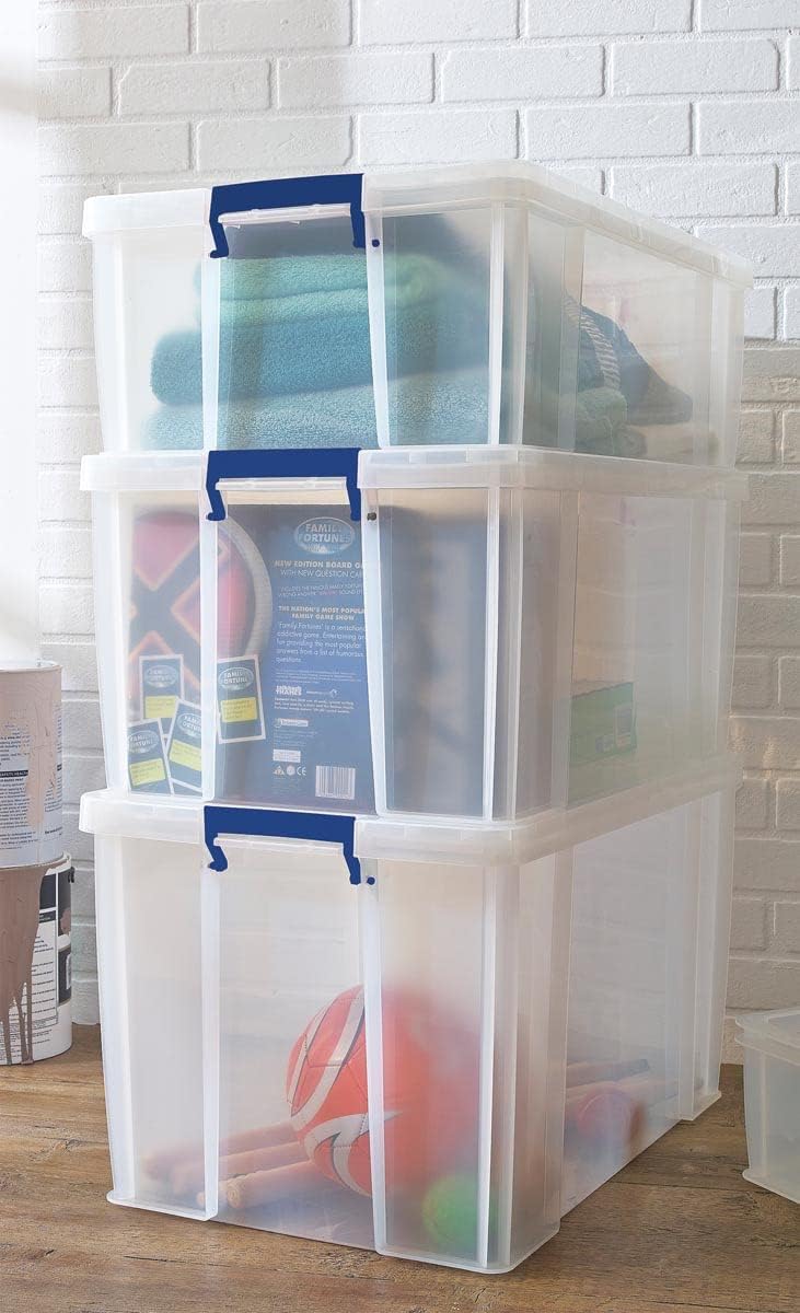 Bankers Box ProStore Aufbewahrungsbox mit Deckel 36 Liter aus Plastik (Innenmasse 30 x 37 x 31cm), 4