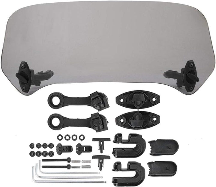 EVGATSAUTO Motorrad Windschutzscheibe, Universal Motorcycle Modified Windschutzscheibe Spoiler Lufta