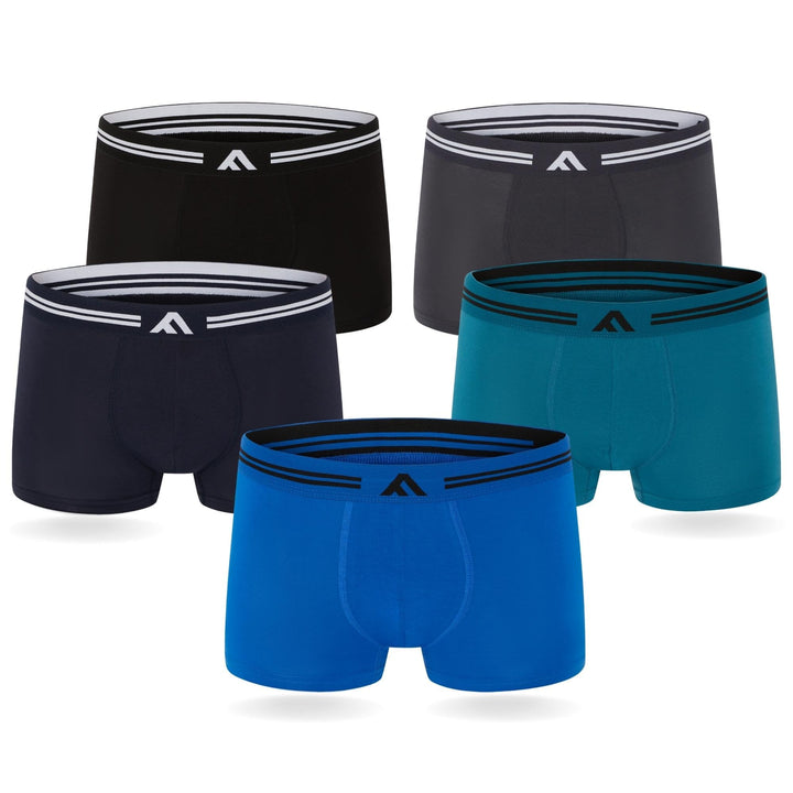 FM London (5er-Pack) Bambus-Herren-Boxershorts mit Stretch-Fit-Design - Bequeme Bambus-Boxershorts f