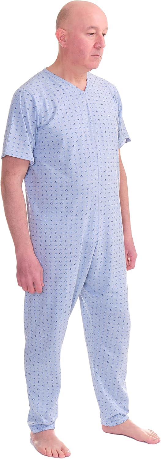 FERRUCCI COMFORT Schlafanzug für Gesundheit, Kurzarm, 1 Reissverschluss, hinten hinten, für den Somm