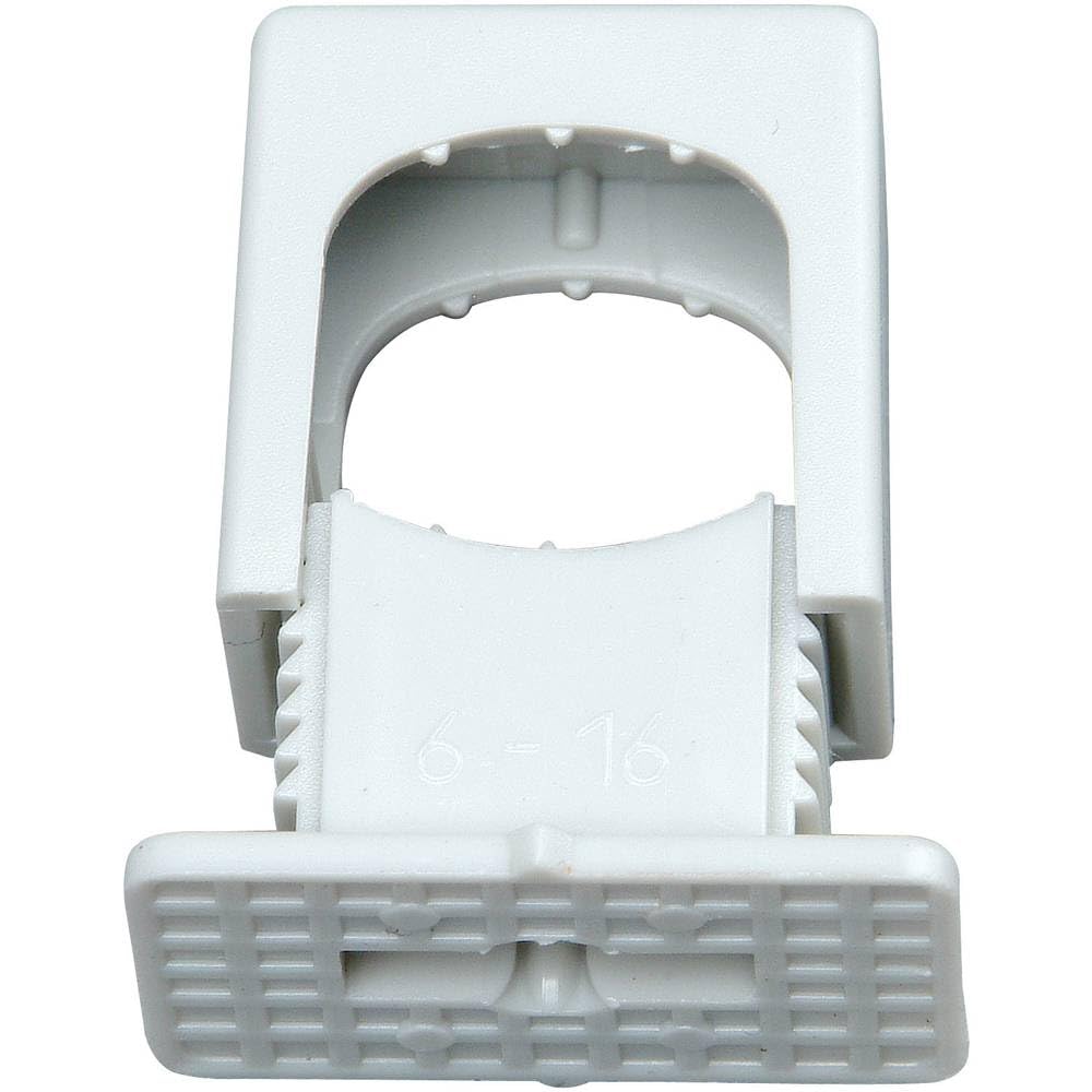 Kopp 343404099 Druck-Iso-Schellen 6-16 mm, 1-fach, mit M-6-Gewinde, 50 Stück, grau M6 Single, M6 Sin