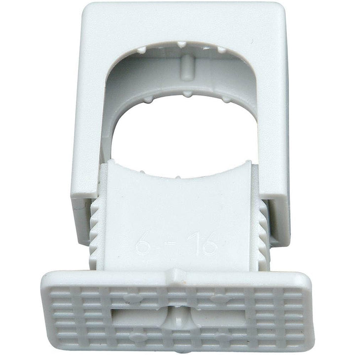 Kopp 343404099 Druck-Iso-Schellen 6-16 mm, 1-fach, mit M-6-Gewinde, 50 Stück, grau M6 Single, M6 Sin