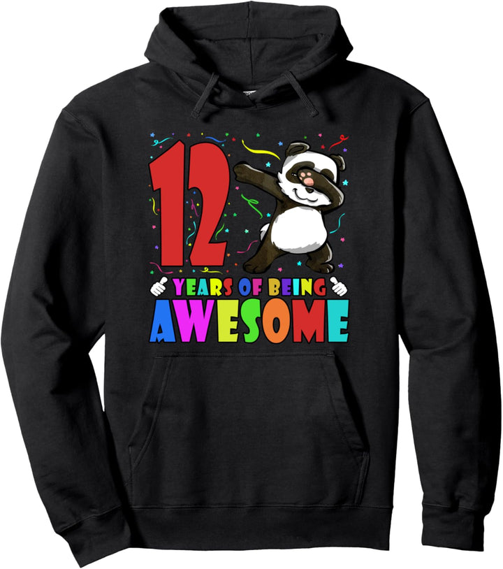 12. Geburtstag Party Dabbing Panda – 12 Jahre alt Mädchen Jungen Pullover Hoodie