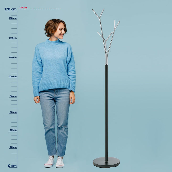 Kela 22233 Badezimmerständer, Rostfrei, Metall, Höhe 173,5 cm, Sinerio, Anthrazit Badezimmerständer