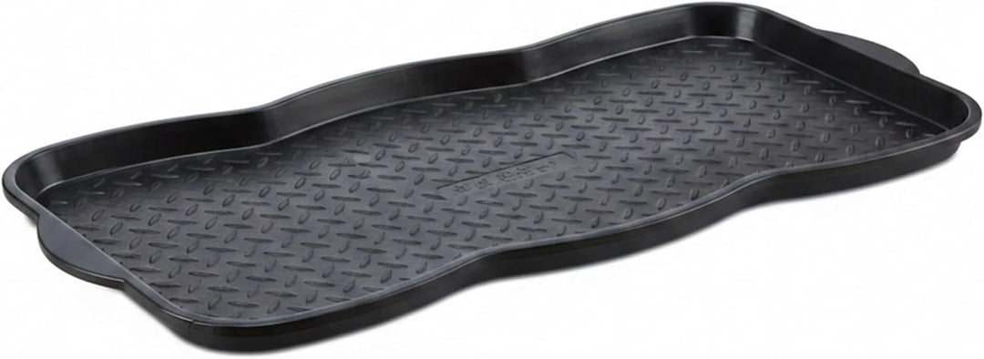 Relaxdays 2X Schuhabtropfschale gross, Kunststoff Schuhablage für 6 Schuhe, Profil Schmutzfang, HxBx