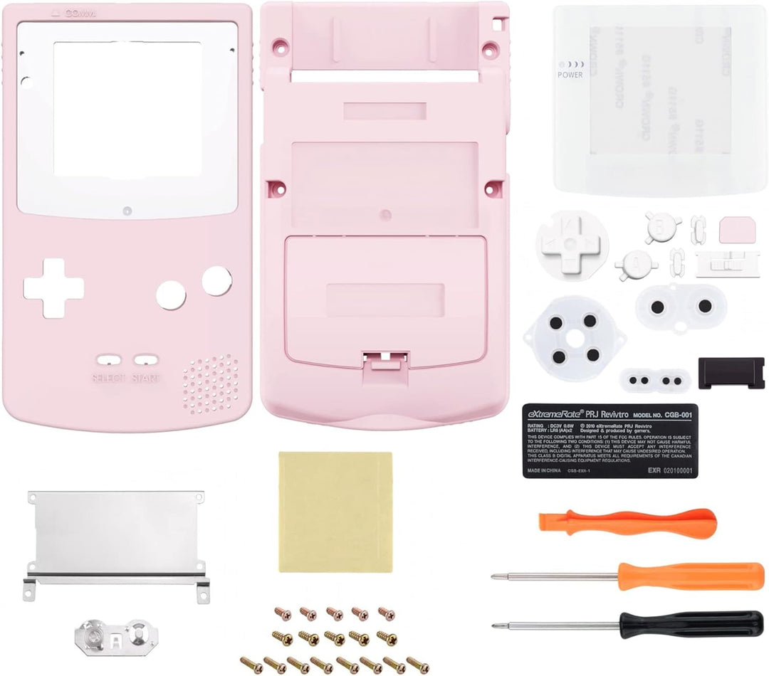 eXtremeRate IPS Ready Upgraded Case&Button für Gameboy Color, DIY-Ersatz Full Hülle Gehäuse Set für