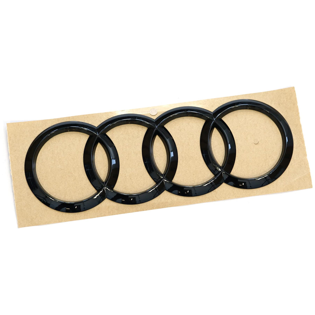 Audi 8W5853742AT94 Ringe Logo Emblem Blackline Black Edition Zeichen, schwarz, nur für Limousine