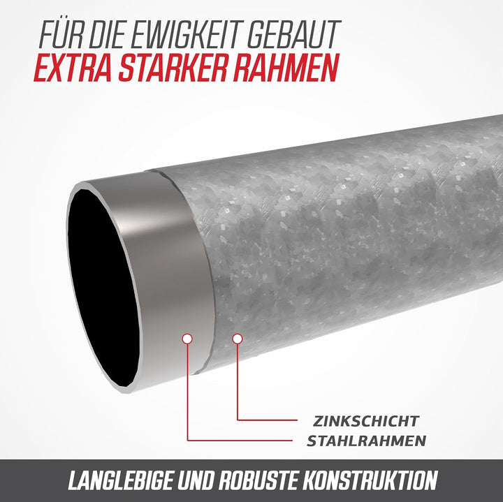 BERG Ultim Champion Trampolin rechteckig grau | Premium Gartentrampolin mit Sicherheitsnetz | Airflo