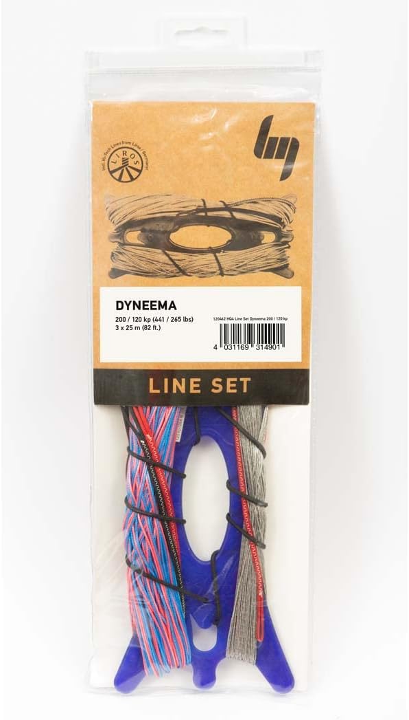 HQ Dyneema 3 Drachenleinen auf Winder für Lenkdrachen Made in Germany | Sehr dehnungsarme Dyneema-Fa