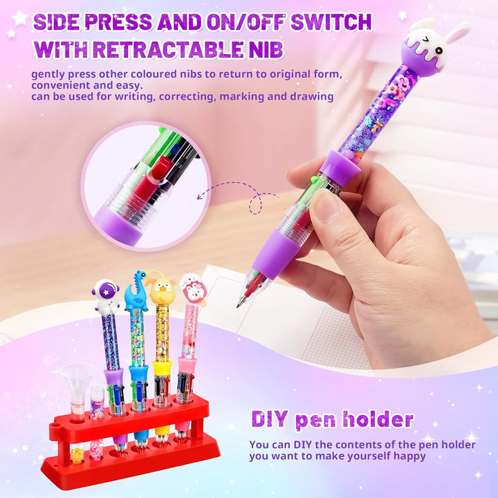 Stifte Selber Machen Set Kinder, 20 Stück DIY Personalisierte Stifte Bastelset Kinder mit 4 Farben u