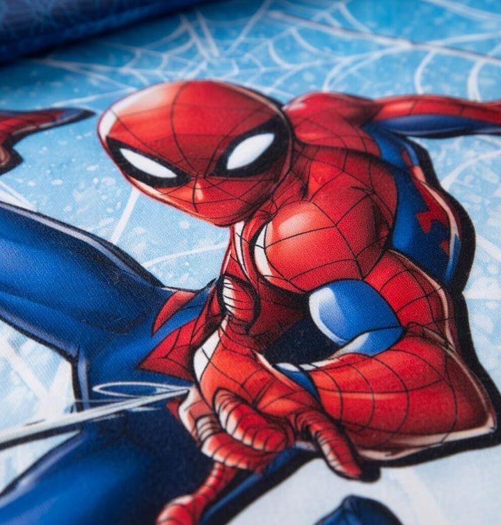 Jerry Fabrics Kinder Bettwäsche Set Wendebettwäsche Spider-Man City Spinnen Netze blau, Bezug Bettde